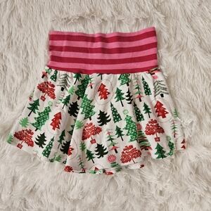 Festive Small Shop Pink and Green Kids Skirt